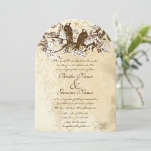 Invitation Die Cut Rustic Cherry Blossom Inséparables Mariage