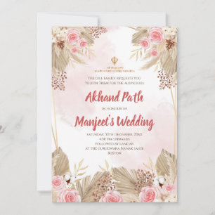 Invitation Digital Akhand Path invite et chemin de Sukhmani S