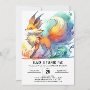 Invitation Digital Chic Fox Anniversaire