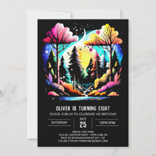 Invitation Digital Into the Woods Anniversaire de enfant