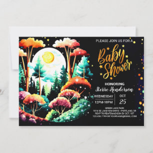 Invitation Digital Into the Woods Editable Baby shower