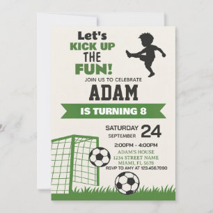 Invitation Digital Sports Party pour garçons et fi