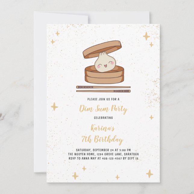 Invitation Dim Sum Dumpling Party (Devant)