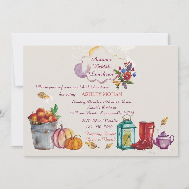 Invitation d'images d'automne (Devant)