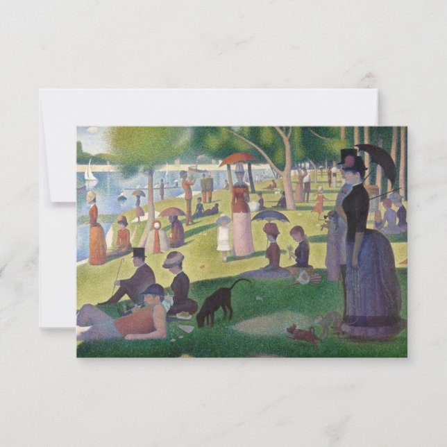 Invitation Dimanche après-midi sur l'île de la La grand Jatte (Devant)