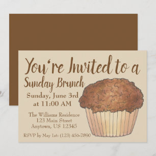 Invitation Dimanche Petit-déjeuner Brunch Streusel Crumb Muff