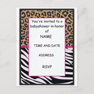 invitation d'impression de guépard