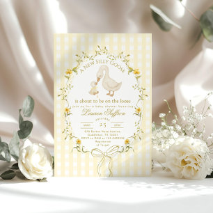 Invitation Dinde Jaune Genre neutre Arc Bébé Fête Prénatale