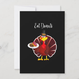 Invitation Dinde Manger Donuts Drôle Chapeau Mexicain de Than