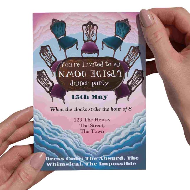 Invitation dîner à l'envers, Surréalisme Moderne (Créateur téléchargé)