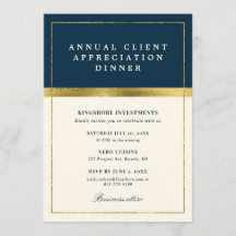 Dîner annuel d'appréciation du client