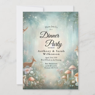 Invitation Dîner au restaurant Teal et Peach Enchanted Forest
