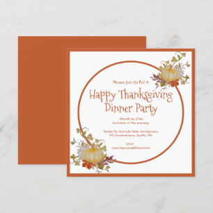 Invitation Dîner bon thanksgiving