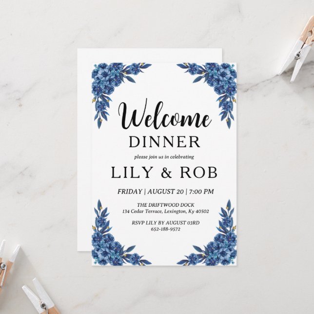 Invitation dîner d'accueil (Devant/Arrière en situation)