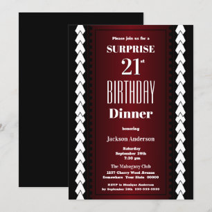 Invitation Dîner d'anniversaire 21ème anniversaire en Bourgog