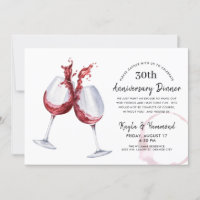 Dîner d'anniversaire du vin rouge