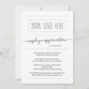 Invitation Dîner d'appréciation simple pour les employés - Aj