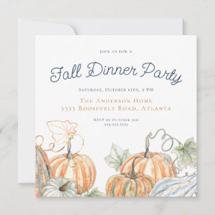 Invitation Dîner d'automne