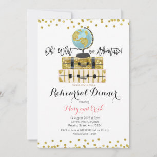 Invitation Dîner d'aventure de voyage