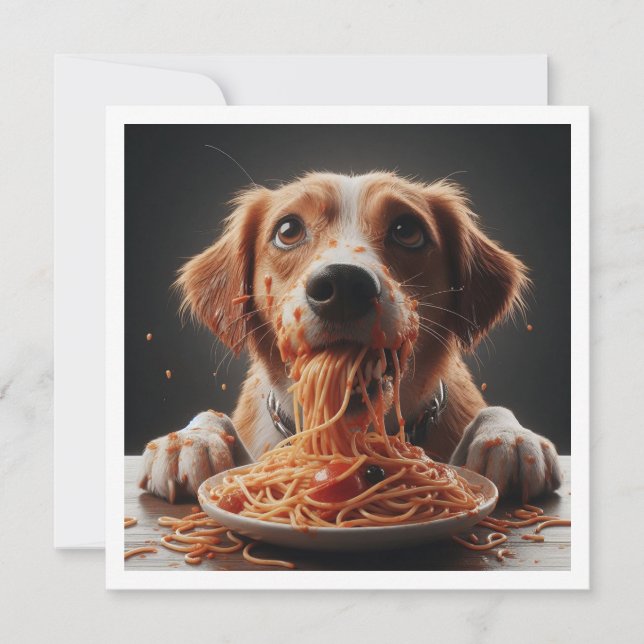 Invitation Dîner de chien amusant invitation, Anniversaire de (Devant)