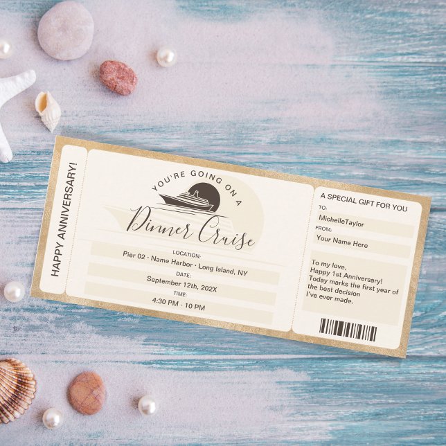Invitation Dîner de croisière avec pass Coupon surprise (Créateur téléchargé)