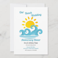 Dîner de fête d'anniversaire de mariage à la plage
