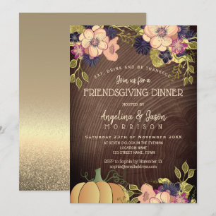 Invitation Dîner de Friendsgiving de Thanksgiving