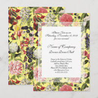 Dîner de gala du jardin botanique élégant Printemp