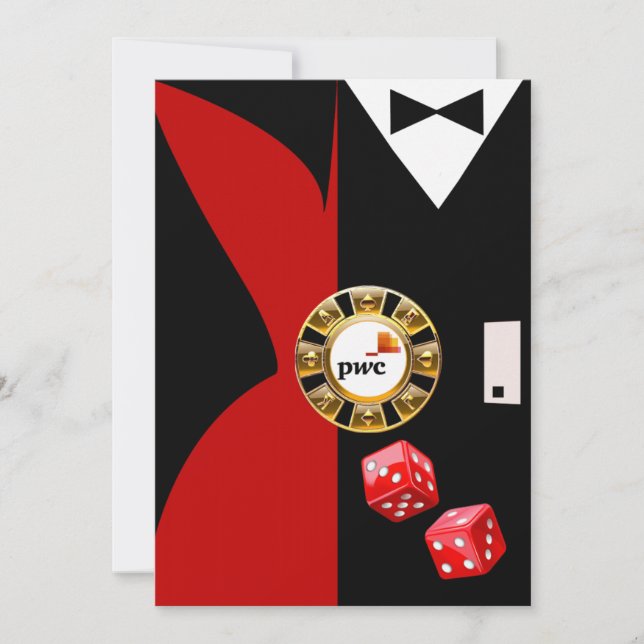 Invitation Dîner de gala PwC Casino Royale Vegas Swank (Devant)