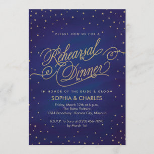 Invitation Dîner de la répétition de mariage du jardin Invita