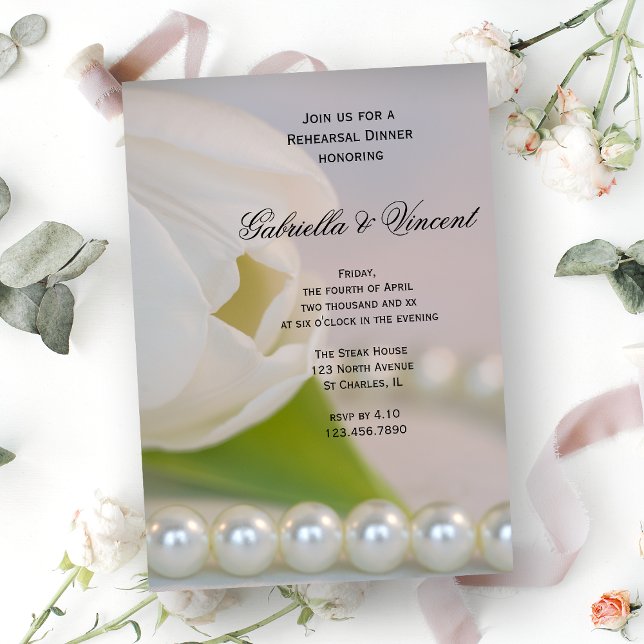 Invitation Dîner de la répétition de mariage du printemps (Créateur téléchargé)