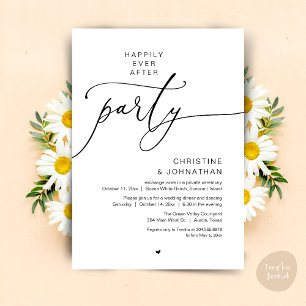 Invitation Dîner de Mariage Dansant pour une Fin Heureuse
