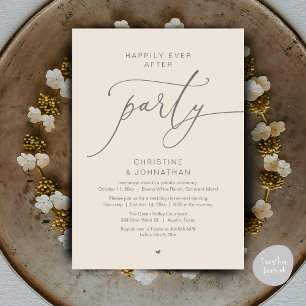 Invitation Dîner de mariage et soirée dansante pour une fin h