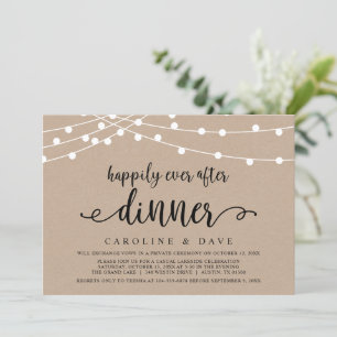 Invitation Dîner de mariage fugace et heureux pour toujours