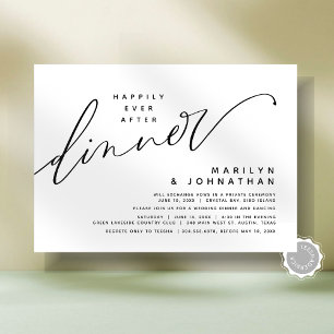 Invitation Dîner de Mariage Fugace Moderne et Éternel
