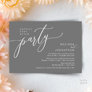 Invitation Dîner de Mariage Fugitif Happily Ever After