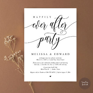 Invitation Dîner de Mariage Intime avec une Fête de Félicité 