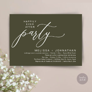 Invitation Dîner de Mariage Intime et Romantique