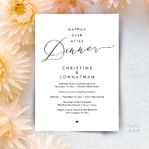 Invitation Dîner de Mariage Moderne Réception de Mariage Heur