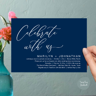 Invitation Dîner de mariage romantique, Célébrez avec nous