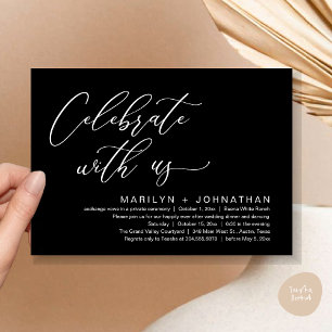 Invitation Dîner de mariage romantique, Célébrez avec nous