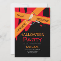 Dîner de meurtre scène de crime sang Halloween 
