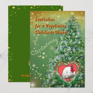 Invitation Dîner de Noël végétarien