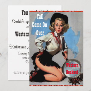 Invitation Dîner de pique-nique de fête occidentale