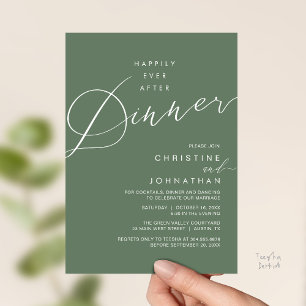 Invitation Dîner de réception de mariage après un heureux pou