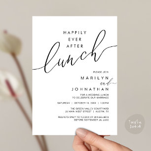 Invitation Dîner de réception de mariage de conte de fées