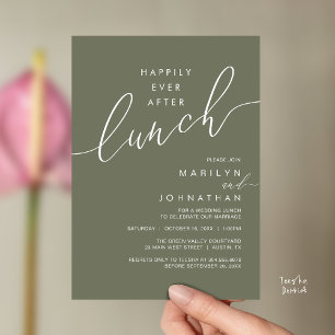 Invitation Dîner de réception de mariage de conte de fées