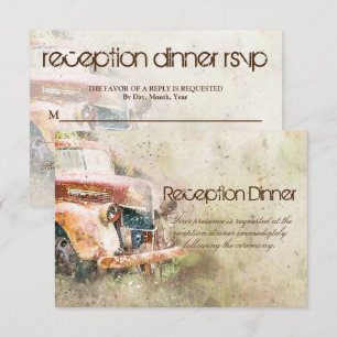 Invitation Dîner de réception vintage Russe de camion RSVP En
