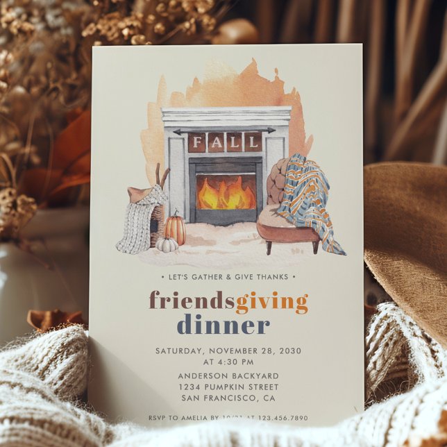 Invitation Dîner de remerciement Friendsgiving (Créateur téléchargé)
