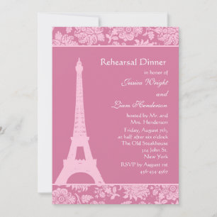 Invitation Dîner de répétition à Paris